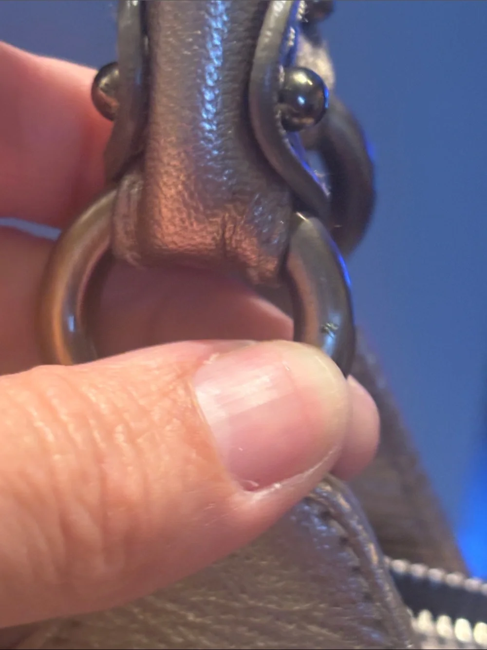 Salvatore Ferragamo Metallic Taupe Leather Shoulder Bag